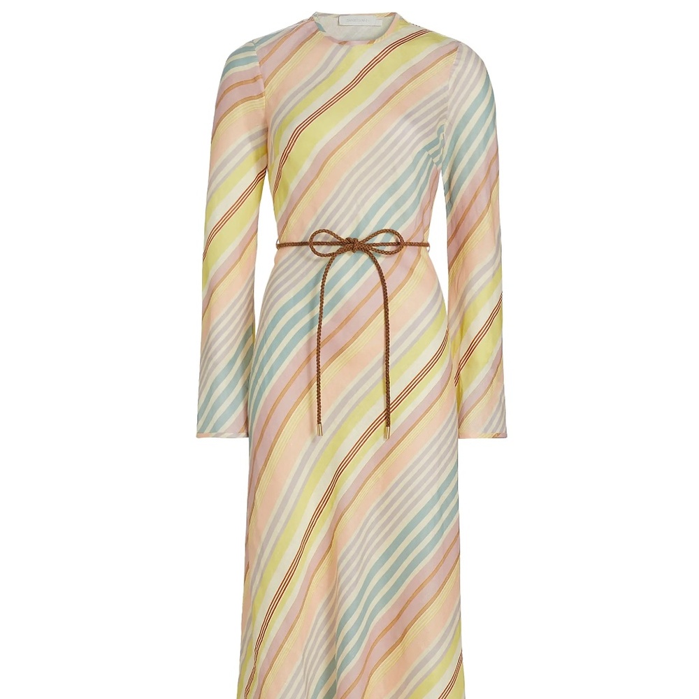 Zimmermann Halliday Striped Linen Maxi Dress Size 1